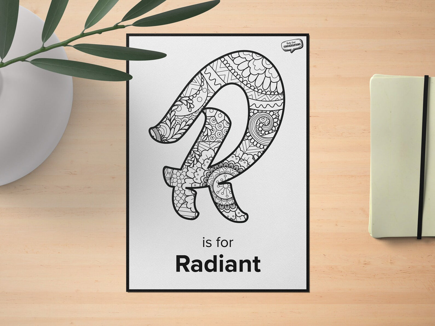 26 Positivity ABC Colouring Pages - Digital Download
